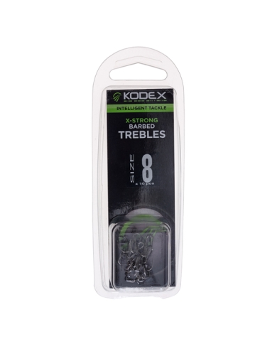 Kodex X-Strong Barbed Trebles 3 Sizes