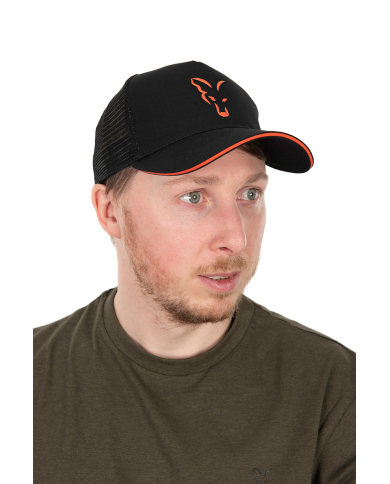 Fox Black & Orange Trucker Cap