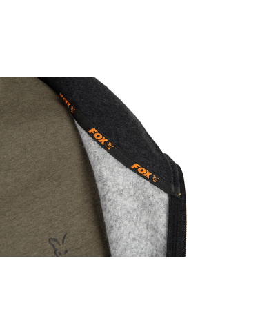 Fox Collection Lightweight Hoodie Black & Orange