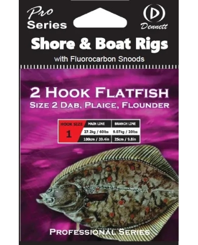 Dennett Pro Series 2 Hook Flatfish Rig