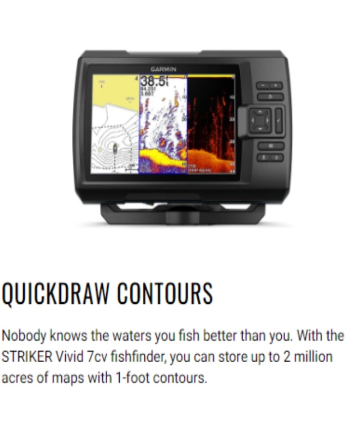 Garmin Striker Vivid 7cv + GT20-TM Transducer