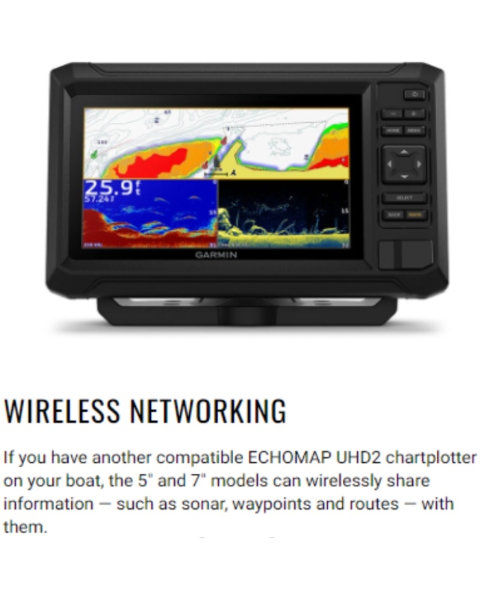 Garmin Echomap™ UHD2 7\" Chartplotter with GT24UHD-TM Transducer