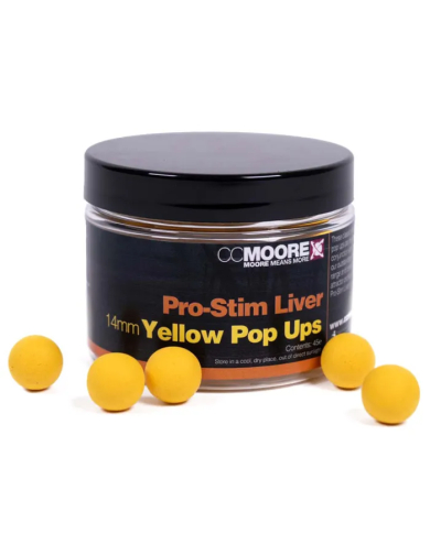 CC Moore Pro Stim Liver Pop-ups - Yellow 14mm