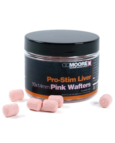 CC Moore Pro-Stim Liver Pink Dumbell Wafters 10x14mm