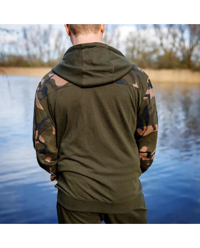 Fox Lightweight Khaki & Camo Split Zip Hoodie