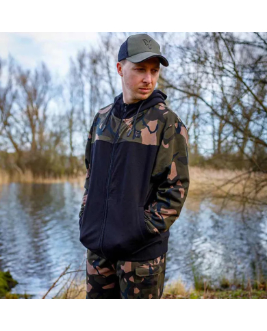 Fox Camo Logo Lightweight Split Zip Hoodie