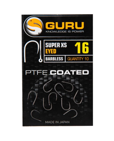 Guru Super XS Eyed Barbless Hooks