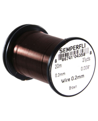 Semperfli Wire 0.2mm Brown