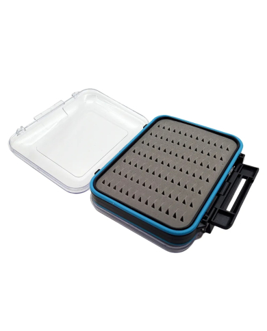 Dennett Clear Double Fly Box Tri Cut Foam (182 Flies)
