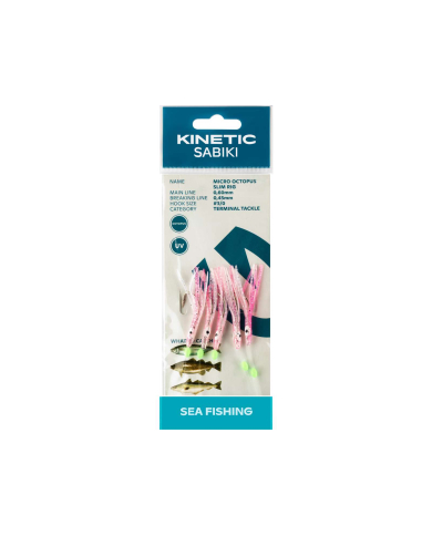 Kinetic Sabiki Micro Octopus Rig Pink UV
