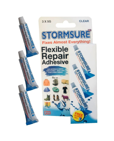 Snowbee Stormsure Flexible Repair Adhesive 3x 5g