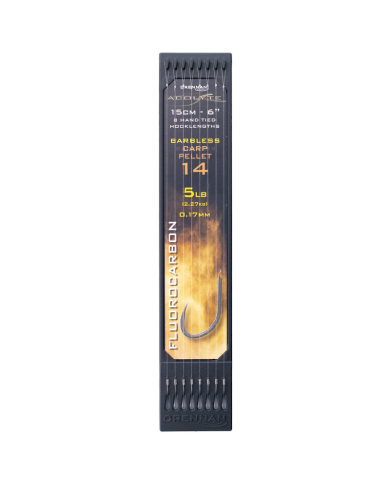 Drennan Acolyte Barbless Carp Pellet Hooklength Plate 6inch