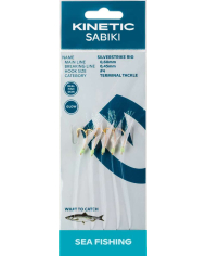 Kinetic Sabiki SilverStrike Fishskin/Flash Rig - Size 4