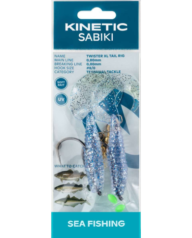 Kinetic Sabiki Twister XL Tail 8/0