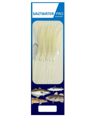 Dennett Saltwater Pro 6 Hook White Feather Rigs