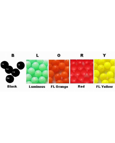 Dennett Fluo and Lumi Beads - Black 8mm