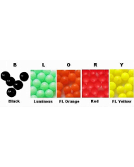 Dennett Fluo and Lumi Beads - Black 8mm