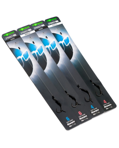 Korda Ready Tied Spinner Rig Kurv Shank - Size 6 Barbless