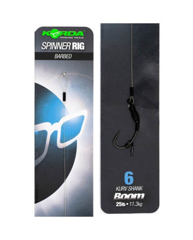 Korda Ready Tied Spinner Rig Kurv Shank - Size 6 Barbless