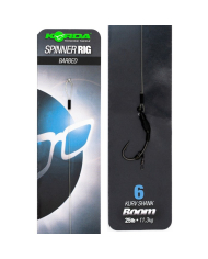 Korda Ready Tied Spinner Rig Kurv Shank - Size 6 Barbless