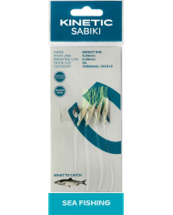 Kinetic Sabiki Bandit Rig 6 Cracked Ice Skin/Chartreuse Flash