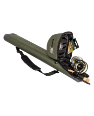 Snowbee Double Travel Fly Rod/Reel case - Sage Green/Grey