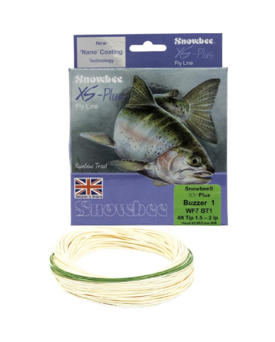 Snowbee XS-Plus Buzzer 1 Sink-Tip Fly Lines - Olive / Ivory