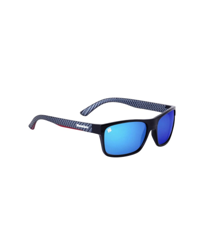 Snowbee Spectre Retro Full Frame Polarising Sunglasses - Black/Grey/Blue Mirror
