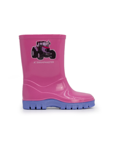 Swampmaster Junior Tractor Wellington Boot Pink/Lilac