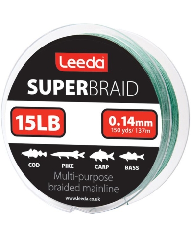 Leeda Super Braid Fishing Line - 150 Yard Spool