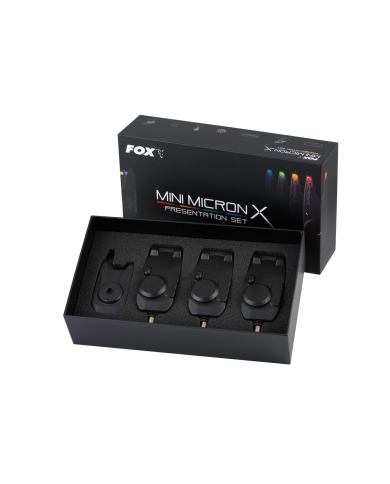 Fox Mini Micron X Bite Alarm 3 Rod Presentation Set